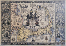 Load image into Gallery viewer, Antique-Vintage-The-Map-of-Old-Cape-Cod-The-Land-of-Bold-Explorers,-Heroic-Pilgrims,-Hardy-Seamen,-Great-Fisheries-and-Famous-Ships-Antique-Map-The-Map-of-Old-Cape-Cod-Massachusetts-Cape-Cod-and-Islands-1930-Coulton-Waugh-Maps-Of-Antiquity
