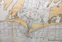 Load image into Gallery viewer, 1900 - Plan Of Waquoit Bay In The Town Falmouth Antique Map Genuine Printed-Color
