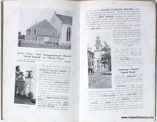 Load image into Gallery viewer, Antique Guide to Nantucket travel booklet published in 1918 by J.H. Robinson Pages with text and images of buildings on Nantucket
