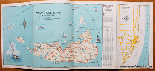 Antique-Printed-Book-with-Three-Maps-Guide-to-Nantucket-antique-travel-guide-******-United-States-Massachusetts-1948-J.H.-Robinson-Maps-Of-Antiquity