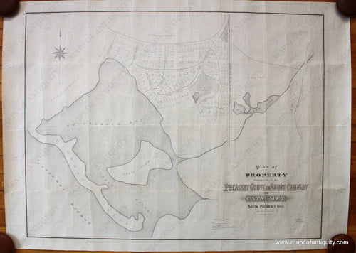 Antique-Black-and-White-Map-Cataumet-Mass.---Plan-of-Property-belonging-to-the-Pocasset-Grove-and-Shore-Company-at-Cataumet-South-Pocasset-Mass.-United-States-Massachusetts-1874-Meisel-Maps-Of-Antiquity