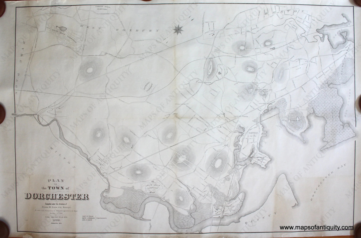 Antique-Black-and-White-Map-Plan-of-the-Town-of-Dorchester-United-States-Massachusetts-1870-Meisel-Maps-Of-Antiquity