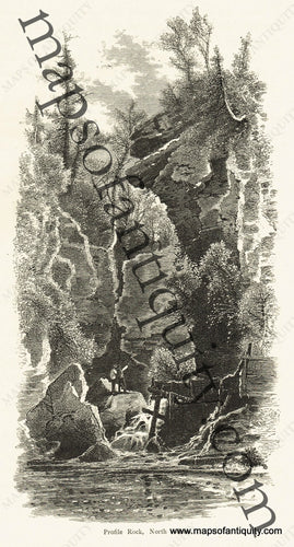 Antique-Black-and-White-Engraved-Illustration-Profile-Rock-North-Adams-Massachusetts-Berkshire-County-1872-Picturesque-America-Maps-Of-Antiquity