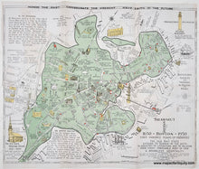 Load image into Gallery viewer, 1932 - Shawmut 1630 - Boston - 1930 / Map Showing the Rides of Paul Revere, William Dawes, Dr. Prescott, April 18-19 1775- Antique Pictorial Map
