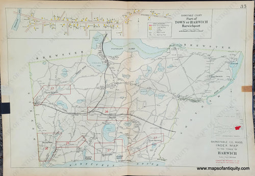 Antique-Map-Barnstable-County-Mass.-Index-Map-to-the-Town-of-Harwich-Harwichport-Page-35-1906-Walker-Maps-of-Antiquity