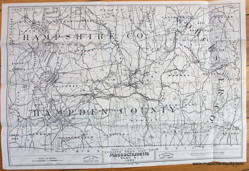 Antique-Map-Cyclists-Road-Map-of-Massachusetts-Part-4-Hampshire-Hampden-Worcester-counties-1893-Robinson-Bicycle-Bicyclist-1890s-1800s-19th-century-Maps-of-Antiquity