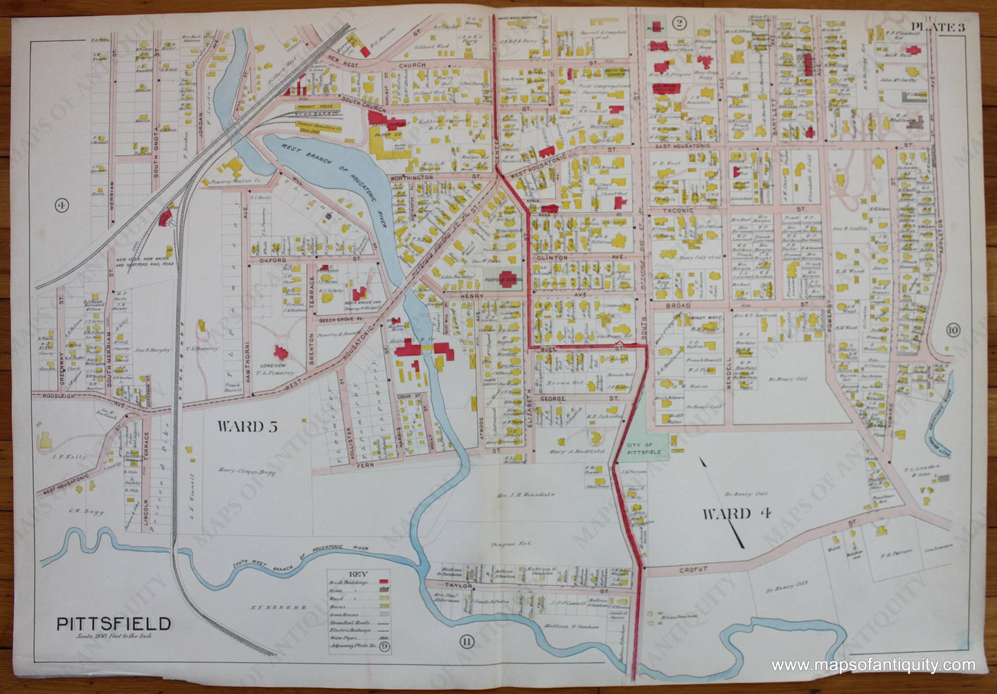 Antique-Map-Berkshire-county-Massachusetts-Pittsfield-1904-Barnes-Farnham-1900s-Maps-of-Antiquity