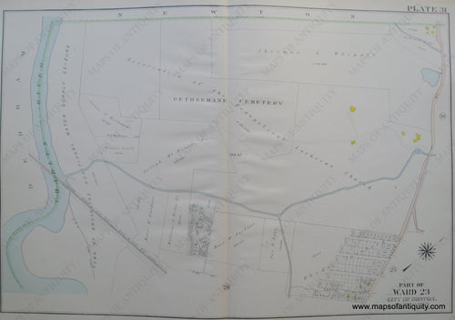 Antique-Map-Suffolk-county-Massachusetts-Part-of-Ward-23-City-of-Boston-West-Roxbury-Plate-31-1914-Bromley-1900s-Maps-of-Antiquity