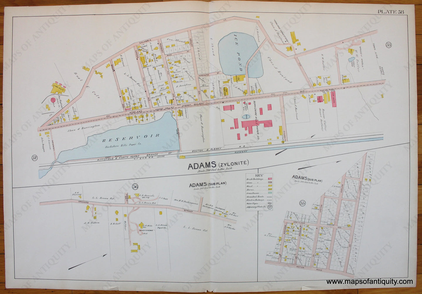 Antique-Map-Berkshire-county-Massachusetts-Adams-Zylonite-1904-Barnes-Farnham-1900s-Maps-of-Antiquity