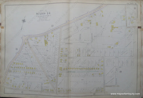 Antique-Map-Plate-11-Part-of-Ward-24-Dorchester-City-of-Boston-Bromley-1894-Maps-Of-Antiquity