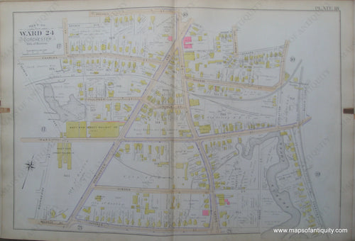 Antique-Map-Plate-18-Part-of-Ward-24-Dorchester-City-of-Boston-Bromley-1894-Maps-Of-Antiquity