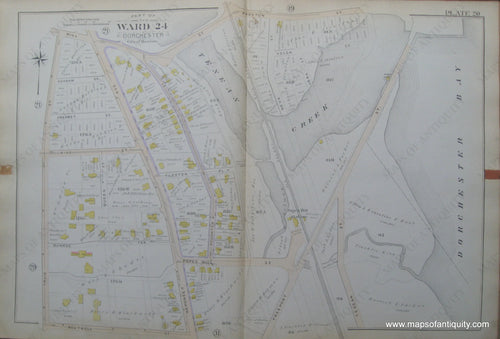 Antique-Map-Plate-20-Part-of-Ward-24-Dorchester-City-of-Boston-Bromley-1894-Maps-Of-Antiquity