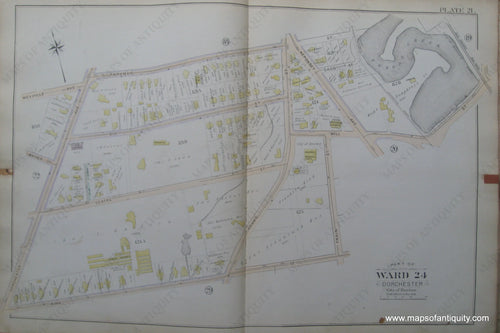 Antique-Map-Plate-21-Part-of-Ward-24-Dorchester-City-of-Boston-Bromley-1894-Maps-Of-Antiquity