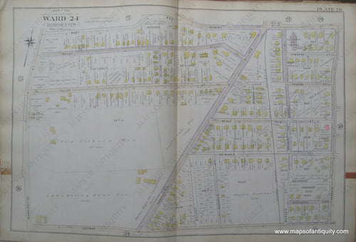 Antique-Map-Plate-28-Part-of-Ward-24-Dorchester-City-of-Boston-Bromley-1894-Maps-Of-Antiquity