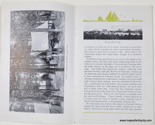 Load image into Gallery viewer, Open book with black and white photographs and text on a white background. Pages from booklet about Martha's Vineyard
