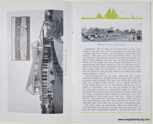 Load image into Gallery viewer, Open book with black and white photographs and text on a white background. Pages from booklet about Martha's Vineyard
