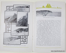 Load image into Gallery viewer, Open book with black and white photographs and text on a white background. Pages from booklet about Martha's Vineyard
