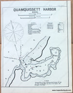 1910 - Quamquissett Harbor,  Mass. - Antique Chart