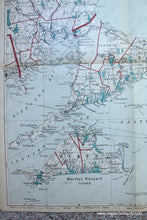 Load image into Gallery viewer, 1905 - Untitled- Cape Cod Nantucket And Martha’s Vineyard Antique Map Genuine
