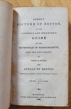 Load image into Gallery viewer, Genuine-Antique-Book-with-Maps-Bowen&#39;s-Picture-of-Boston-or-the-Citizen&#39;s-and-Stranger&#39;s-Guide-to-the-Metropolis-of-Massachusetts-and-Its-Environs-to-Which-is-Affixed-the-Annals-of-Boston-Embellished-with-Engravings-1838-Abel-Bowen-Maps-Of-Antiquity
