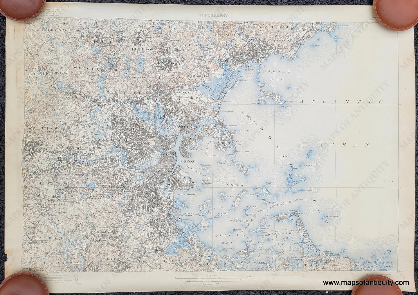 Genuine-Antique-Map-Boston-and-Vicinity-1903-1919-U-S-Geological-Survey-Maps-Of-Antiquity