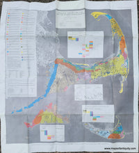 Load image into Gallery viewer, Old-Printed-Color-Map-Geologic-Map-of-Cape-Cod-and-the-Islands-Massachusetts-1986-US-Geological-Survey-Maps-Of-Antiquity
