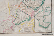 Load image into Gallery viewer, 1853 - Plan Of Boston Comprising A Part Charlestown And Cambridge Antique Map Genuine Hand-Colored
