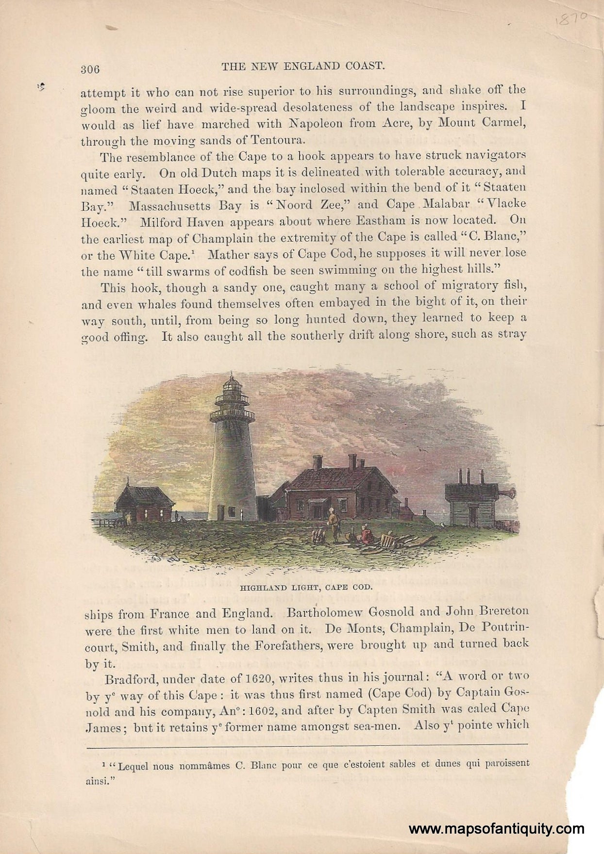 1870-1890 - Highland Light, Cape Cod - Antique Print