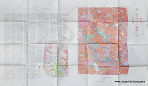 Genuine-Vintage-Map-Surficial-Geology-of-the-Reading-Quadrangle-Massachusetts-1962-Robert-N-Oldale-US-Geological-Survey-Maps-Of-Antiquity