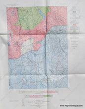 Load image into Gallery viewer, 1950 - Bedrock Geology Of The Brockton Quadrangle Massachusetts Antique Map Genuine Vintage
