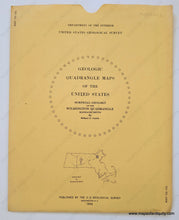 Load image into Gallery viewer, 1959 - Surficial Geology Of The Wilmington Quadrangle Massachusetts Antique Map Genuine Vintage
