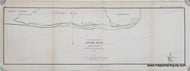 1889 - Map Showing changes in Cotamy Beach, Martha's Vineyard, from surveys made in 1886, 1887 and 1889 - Antique Hand-colored Chart