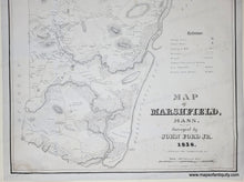 Load image into Gallery viewer, 1838 - Map of Marshfield Mass. Surveyed by John Ford Jr. 1838 - Genuine Antique Map
