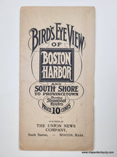 Load image into Gallery viewer, 1917 circa - Bird's-Eye View of Boston Harbor - Antique Map
