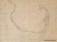 Load image into Gallery viewer, 1872/1902 - Cape Cod Bay Massachusetts Coast Chart 110 Antique Genuine Nautical
