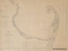 Load image into Gallery viewer, 1872/1902 - Cape Cod Bay Massachusetts Coast Chart 110 - Antique Chart
