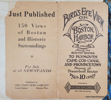 Load image into Gallery viewer, 1920 - Bird&#39;s Eye View of Boston Harbor - Antique Map
