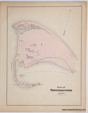 Load image into Gallery viewer, Antique map of the town of Provincetown, Cape Cod, Massachusetts, in antique pink color.
