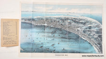 Load image into Gallery viewer, Antique map of Provincetown, Massachusetts with a small paper cover on the left.
