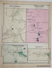 Load image into Gallery viewer, Antique map colored in antique tones of pink, orange, yellow, and green
