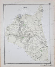 Load image into Gallery viewer, 1875 - Double-sided map: Natick (Town), verso: Saxonville and Framingham center (MA) - Antique Map
