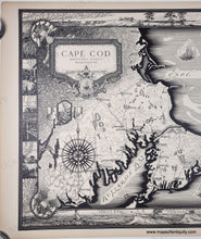 Load image into Gallery viewer, Antique 1931 map of Cape Cod with decorative elements and compass rose.  Antique-Map-Cape-Cod-Barnstable-County-Massachusetts-Ashburton-Tripp-1931-1930s-Pictorial-Maps-of-Antiquity-Massachusetts-Maps-of-Antiquity
