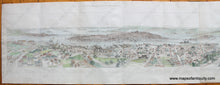 Load image into Gallery viewer, 1853 - Boston From Bunker Hill Monument 1853. Antique Map Hand-Colored Genuine Bird’s Eye View
