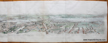 Load image into Gallery viewer, 1853 - Boston From Bunker Hill Monument 1853. Antique Map Hand-Colored Genuine Bird’s Eye View
