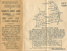 Load image into Gallery viewer, Antique-Folding-Maps-New-Sportsmans-Maps-of-Cape-Cod-Lakes-&amp;-Ponds-and-roads-leading-thereto-fishing-Cape-Cod-Folding-Maps-1936-Robbins-Maps-Of-Antiquity
