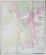 Load image into Gallery viewer, Antique-Hand-Colored-Map-Map-of-Boston-1875-Greater-Boston-Vicinity-Dorchaester-Roxbury-Brookline-Brighton-Cambridge-Charlestown-Somerville-Jamaica-Plain-East-Boston-US-Massachusetts-Towns-and-Cities-1875-Sampson-and-Davenport-Maps-Of-Antiquity
