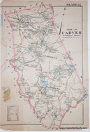 1903 - Town of Carver - MA - Genuine Antique Map