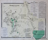 Antique-Hand-Colored-Map-Barre-Centre-p.-41-(MA)-Massachusetts-Worcester-County-1870-Beers-Maps-Of-Antiquity