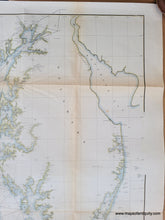 Load image into Gallery viewer, 1855 - Chesapeake Bay, Sketch C, Section No. III - Antique Chart
