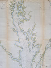 Load image into Gallery viewer, 1855 - Chesapeake Bay, Sketch C, Section No. III - Antique Chart
